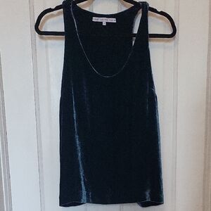 & Other Stories Teal Velvet Tank Top -